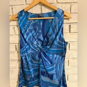 ANN TAYLOR 100% Silk abstract design top. Never worn. Excellent pre-owned.